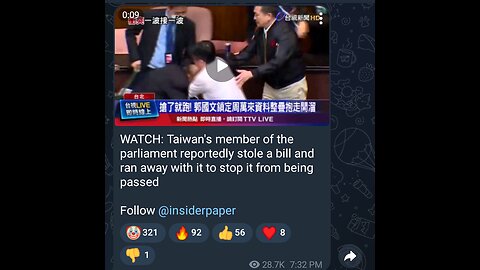 News Shorts: Taiwanese Politician Runs with Paperwork