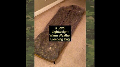 Improvised 3 Level Lightweight Sleeping Bag System