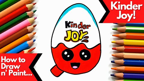 How to draw and paint Kinder Joy Kawaii