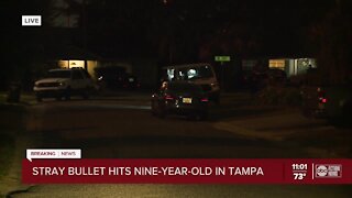 Police: 9-year-old struck by stray bullet in Tampa