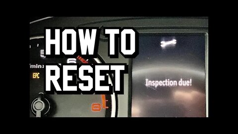 How To Reset INSPECTION DUE Light in Audi A3