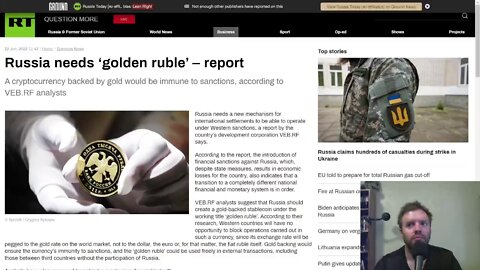 VEB.RF suggest Russia develop gold-backed crypto called 'golden ruble' to be sanction proof