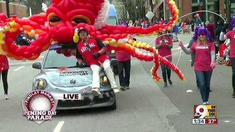 Big Red Octopus joins 99th Findlay Market Opening Day Parade