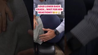 LOUD LOWER BACK CRACK! WAIT FOR HER REACTION AT THE END!😮‍💨😲🙌😱👍| Best NYC Queens Chiropractor