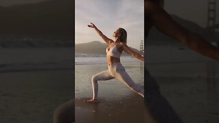 Yoga on the beach in San Francisco