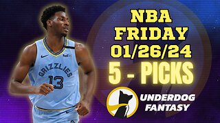 #UNDERDOGFANTASY | BEST #NBA PLAYER PROPS FOR FRIDAY | 01/26/24 | BEST BETS | #BASKETBALL | TODAY