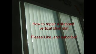 How to repair a vertical blind
