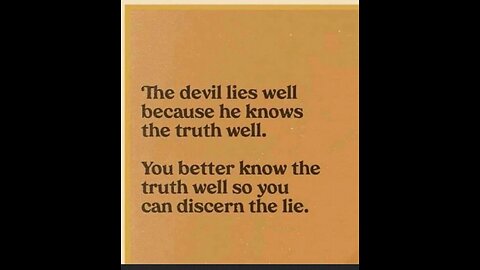 Well said - lies Satan says