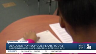 Today: Deadline for Fall school reopening plans