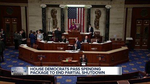 House Democrats pass spending package to end partial shutdown