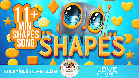 Learn the SHAPES with your favorite robot Love Roboughty! - 4k official video