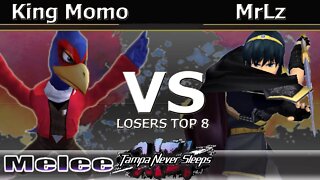 King Momo (Falco) vs. MrLz (Marth) - Melee Losers Top 8 - TNS7