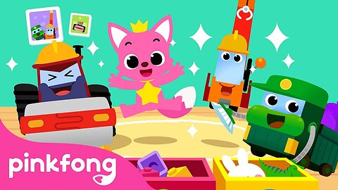 Clean the Room with Vehicles - Car Songs for Kids - Pinkfong Baby Shark Official