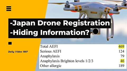 Japan Drone Registration, BC Freedom of Information Health Officials Scrutiny