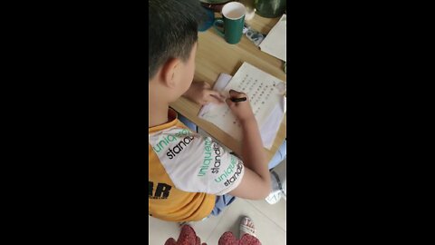 I am writing carefully,practicing writing