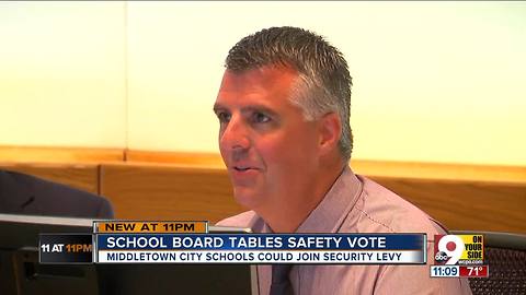 Middletown school board tables safety tax levy
