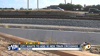 Encinitas plans to add 10 new pedestrian train crossings