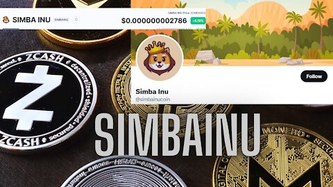 SIMBAINU new coin, current price $0.00000000000449 #crypto