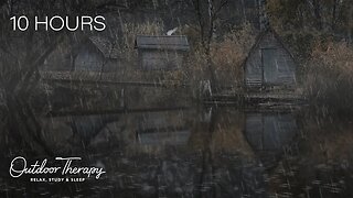 Stormy Night in the Lake Country | Calming Rain & Fog on the Lake with Distant Rumbles of Lightning