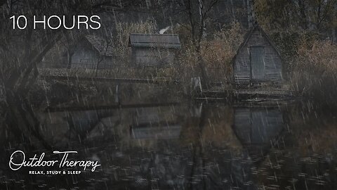 Stormy Night in the Lake Country | Calming Rain & Fog on the Lake with Distant Rumbles of Lightning