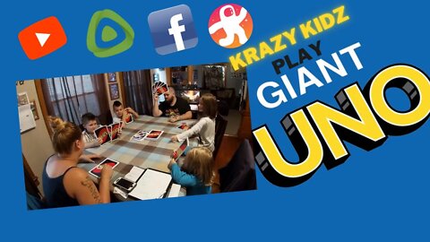 Krazy Kidz Play Giant UNO! | Krazy Kidz Creations