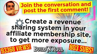 ⚙️ Create a revenue sharing system in your affiliate membership site, to get more exposure...