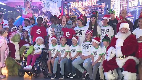 Cure 4 The Kids Foundation children making music video to iconic Christmas song