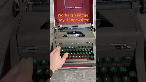 Old royal vintage typewriter operating
