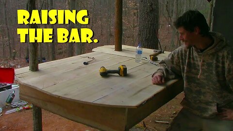 Bar and GriLL in the Woods! Full Construction Off-Grid Bar and Kitchenette