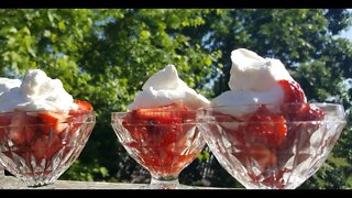 Strawberries And Cream Dessert - Fresh, Easy, No Bake, No Cook Recipe - The Hillbilly Kitchen