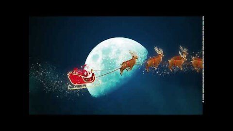 Santa Claus Riding Sliegh Background | Animation Videos |