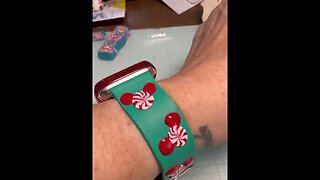 Fimo clay leather effect watch band @ArtworkByColleen