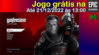 Jogo Grátis #6 - Wolfenstein: The New Order- Até 21/12/2022 - Epic Games