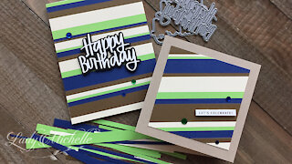 Masculine Card Series | Simple Striped Background