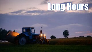 Working Late to get Hay Bales collected