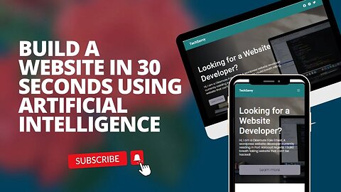 How to Build a website in 30 seconds using Artificial Intelligence (AI) #durablewebbuilder #web