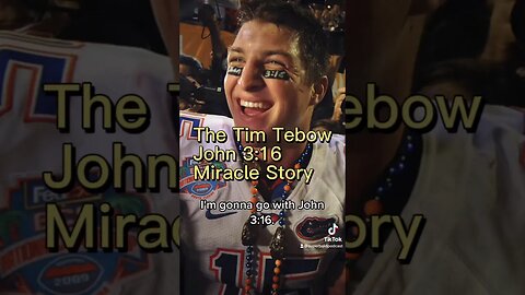 Tim Tebow's Miraculous John 3:16 Story #shorts #timtebow #gospel