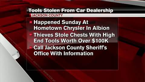 $100,000 worth of tools stolen in Jackson Co.