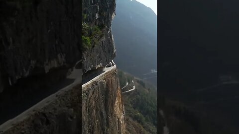 Mountain road in China #trending #viral