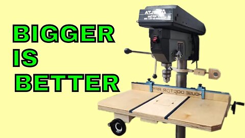 Creative drill press table upgrade project idea for beginning woodworkers