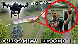 I USED A DRONE TO SPY ON OMARGOSHTV AND IT WENT WRONG (BRICK THROWN AT DRONE)