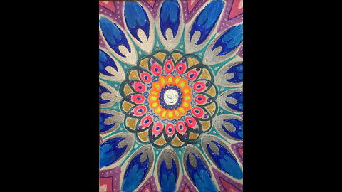 'Spirit Flower' Mandala Painting Art Timelapse 8-22-22