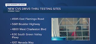 New CVS drive-thru testing sites