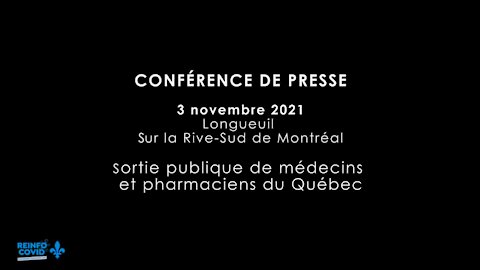 QUÉBEC - Conférence de presse du 3 novembre 2021