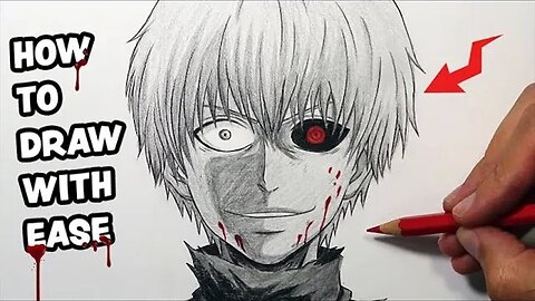 How To Draw Ken Kaneki Step By Step Tutorial | MULTANI GAMER