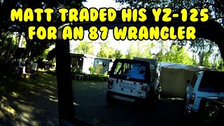 YZ125 trade for a 1989 Jeep YJ Wrangler? Matt traded up