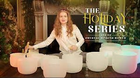 THE HOLIDAY SERIES🎄"Cheer" Crystal Singing Bowls 432 Hertz to Balance & Celebrate (4 Min)