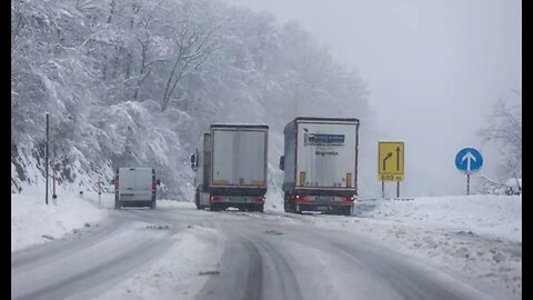 Heavy snowfalls in Poland, Czech Republic and in Slovenia
