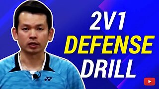 2v1 Defense Drill - Master Badminton Singles featuring Coach Kowi Chandra