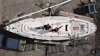 Stripping our 50 year old sailboat bare - Free Range Sailing Ep 156